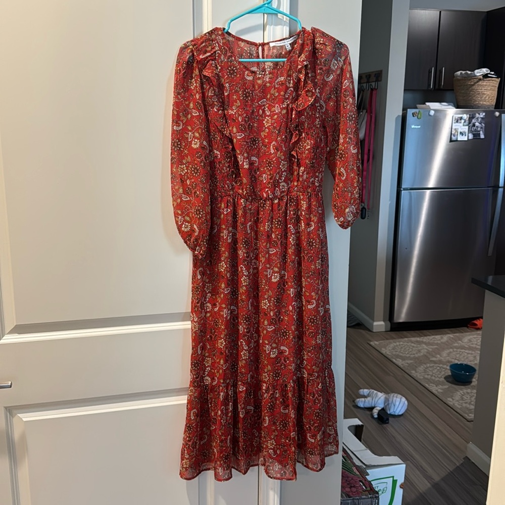 fall floral dress